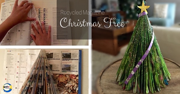 Hướng dẫn làm cây thông Noel bằng giấy tạp chí cũ